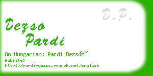 dezso pardi business card